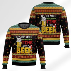 The Most Wonderful Time For A Beer 2025 Ugly Christmas Sweater